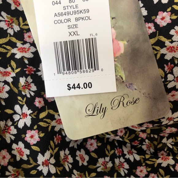 LILY ROSE Women’s Skater Dress Semi Sheer Lined Size XXL Juniors Moulded Bra New - Picture 10 of 15